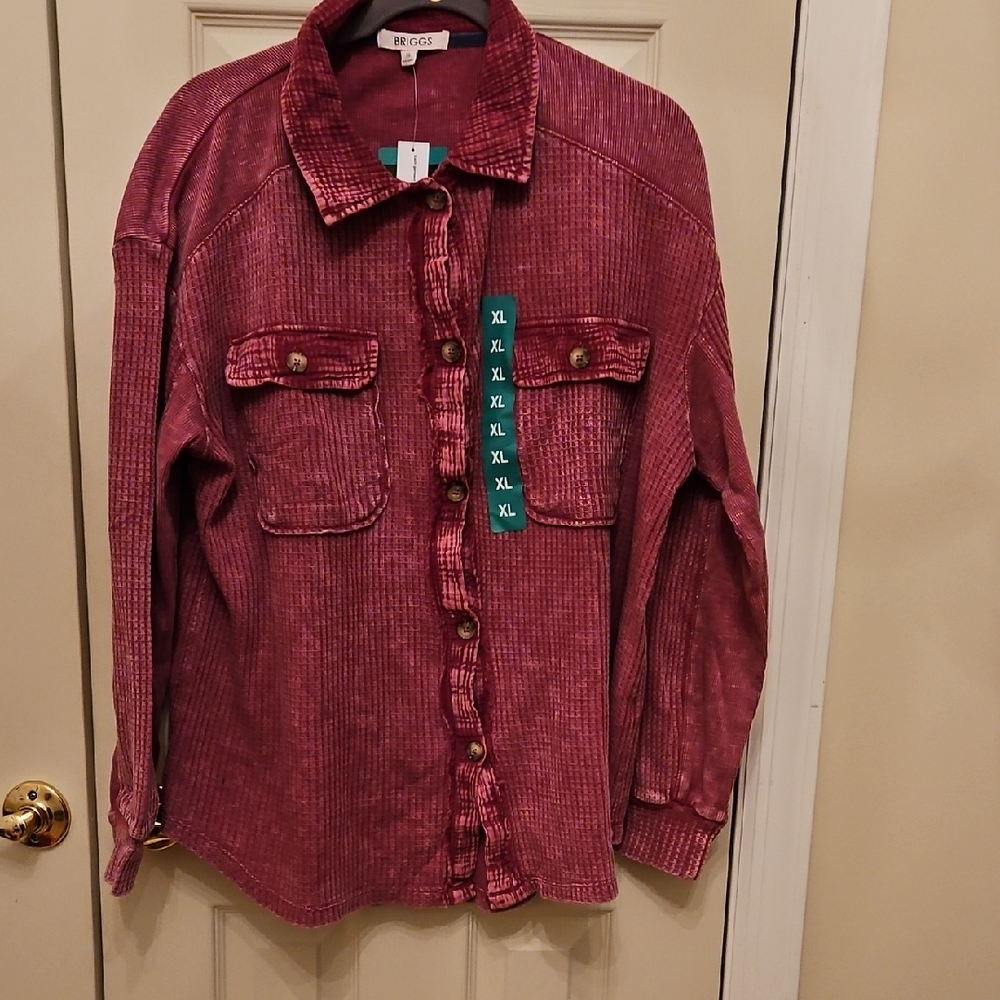 Briggs Pink Textured Button-Up Shirt